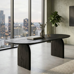   Black Mango Wood Dining Table | Oroa.com