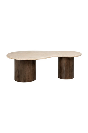 Organic-Shaped Travertine Coffee Table | Richmond Interiors Douglas | Oroa.com