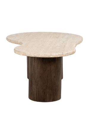 Organic-Shaped Travertine Coffee Table | Richmond Interiors Douglas | Oroa.com