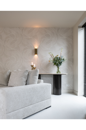 Oval Travertine Modern Console | Richmond Interiors Hampton | Oroa.com