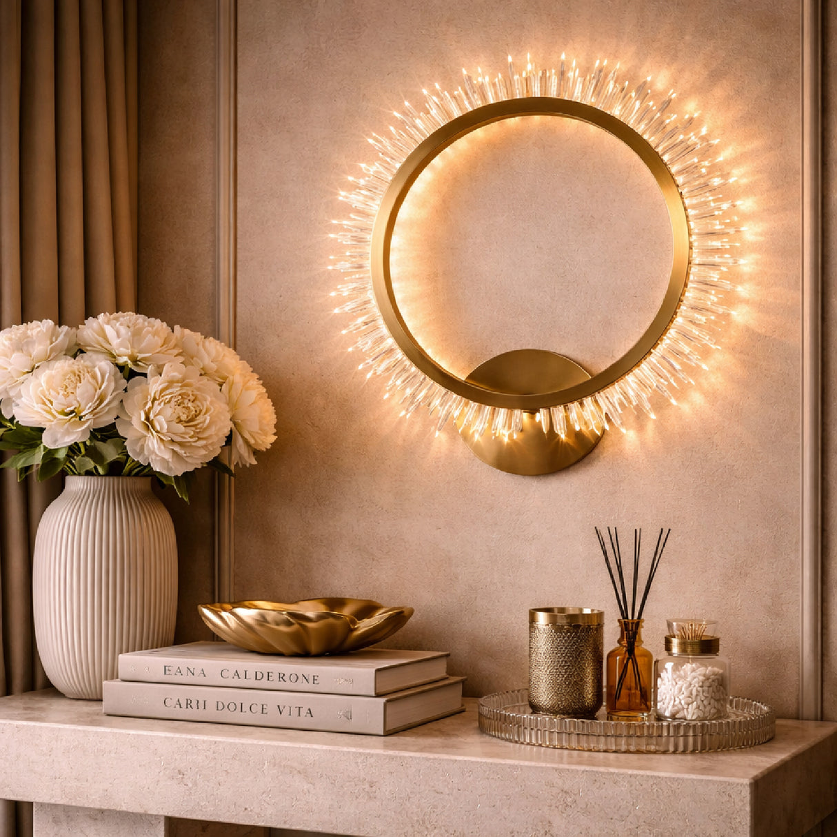   Crystal Circular Wall lamp | Oroa.com