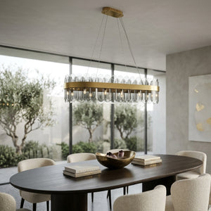   Gold Framed Glass Chandelier | Oroa.com
