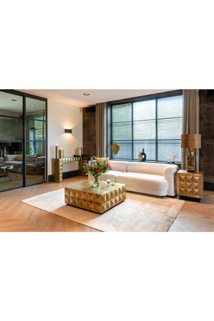 Gold Faceted Coffee Table | Richmond Interiors Collada | Oroa.com