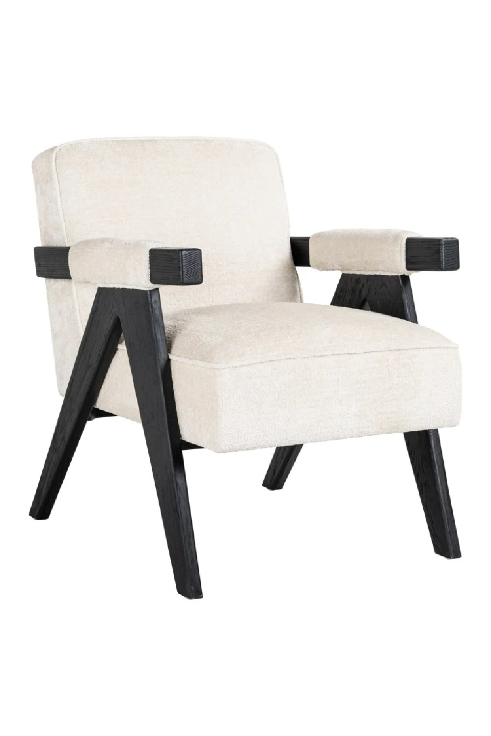 White Chenille Easy Chair | OROA Cooper | Oroa.com