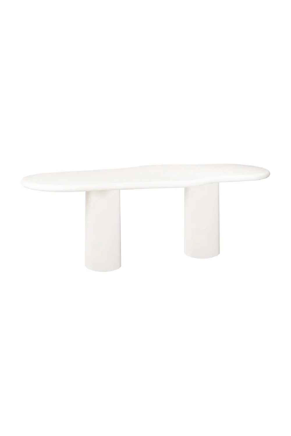 White Organic-Shaped Dining Table | OROA Bloomstone | Oroa.com
