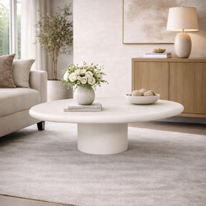   White Pebble-Shaped Coffee Table | Oroa.com