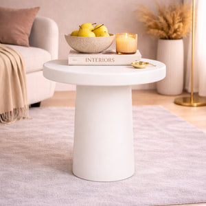   White Round Side Table | Oroa.com