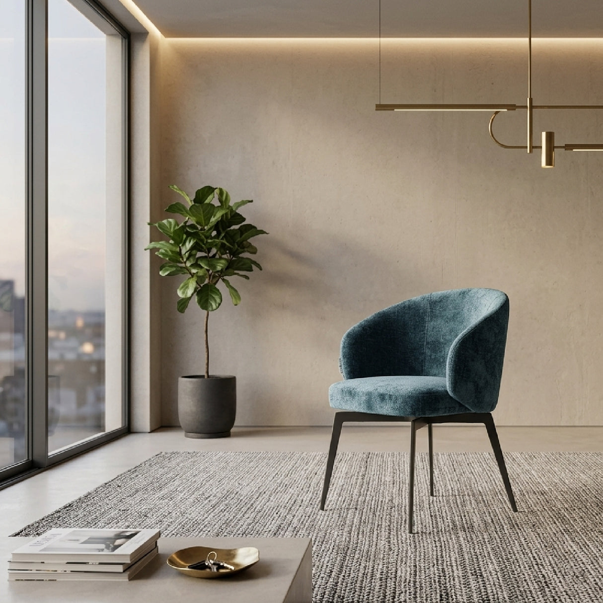   Modern Curved Dining Chair | Oroa.com