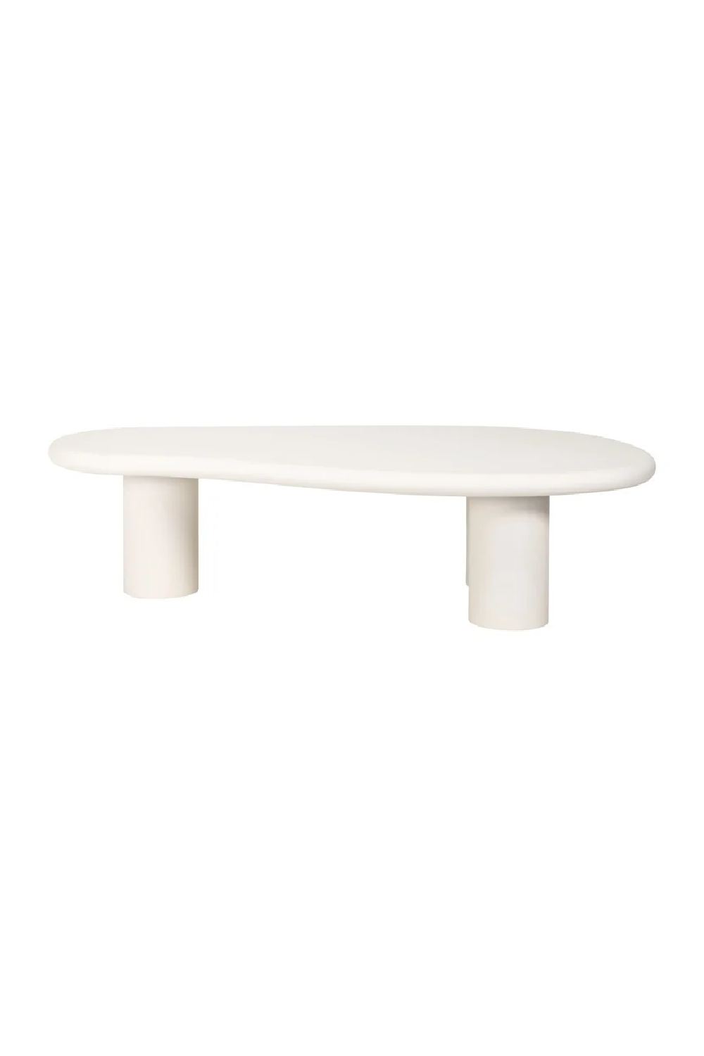 White Organic-Shaped Coffee Table | Richmond Interiors Bloomstone | Oroa.com