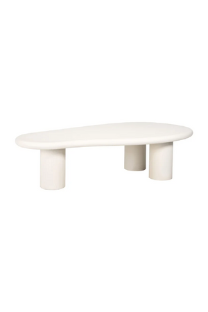 White Organic-Shaped Coffee Table | Richmond Interiors Bloomstone | Oroa.com