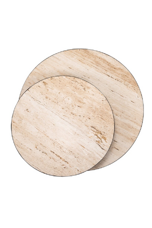 Round Travertine Layered Coffee Table | Richmond Interiors Avalon | Oroa.com