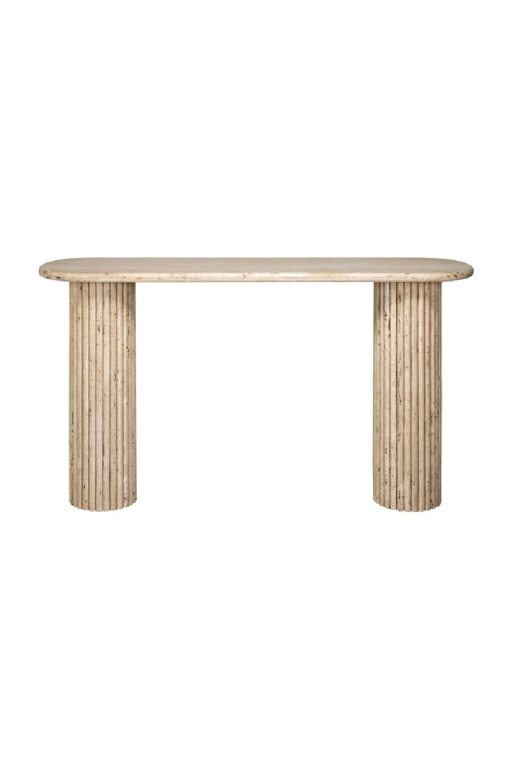 Oval Travertine Console Table | Richmond Interiors La Cantera | Oroa.com