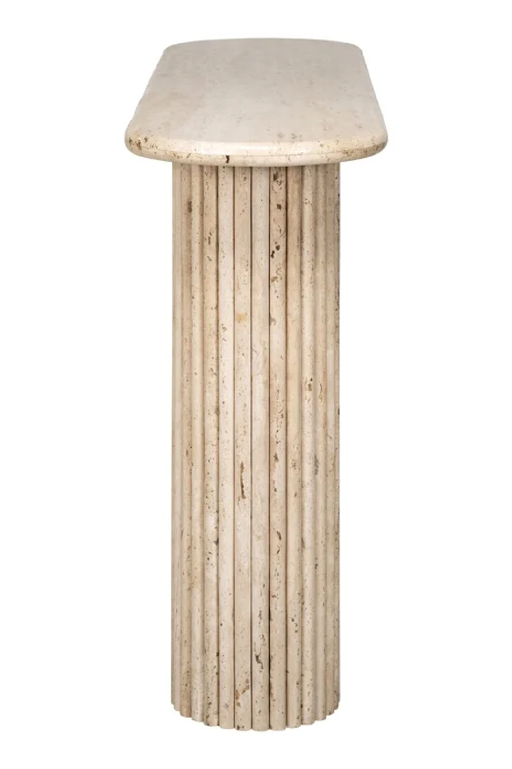 Oval Travertine Console Table | Richmond Interiors La Cantera | Oroa.com