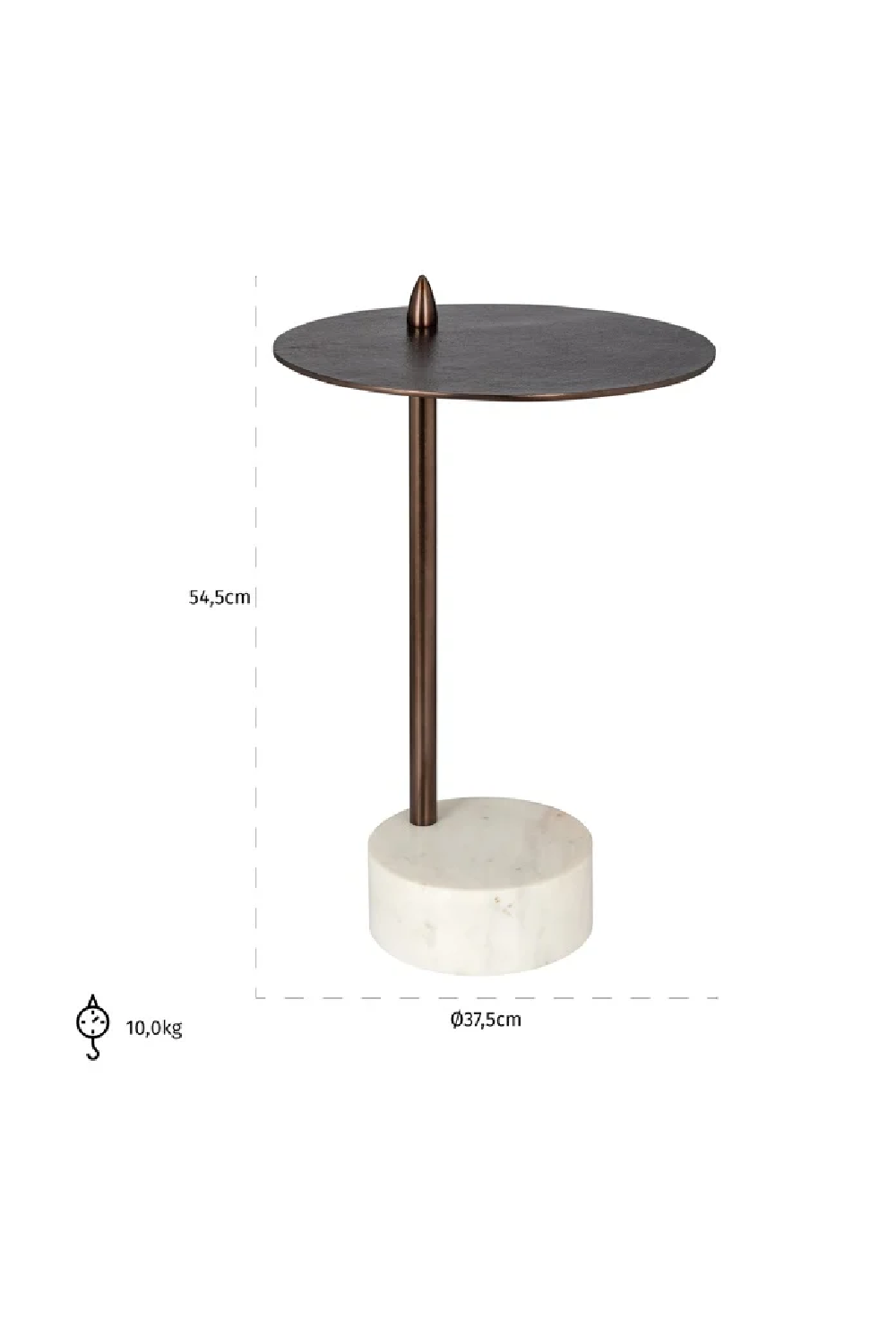 Aluminium Pedestal Side Table | Richmond Interiors Barron | Oroa.com