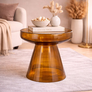   Brown Glass Side Table | Oroa.com