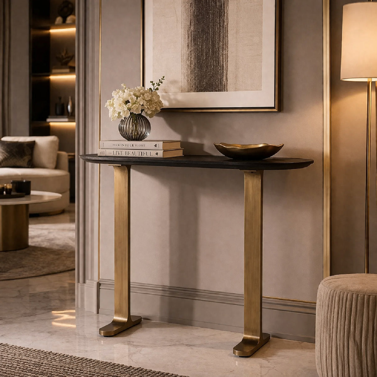   Oval Mango Wood Bar Table | Oroa.com
