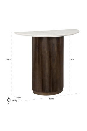 Semi-Circle Marble Console | Richmond Interiors Mayfield | Oroa.com