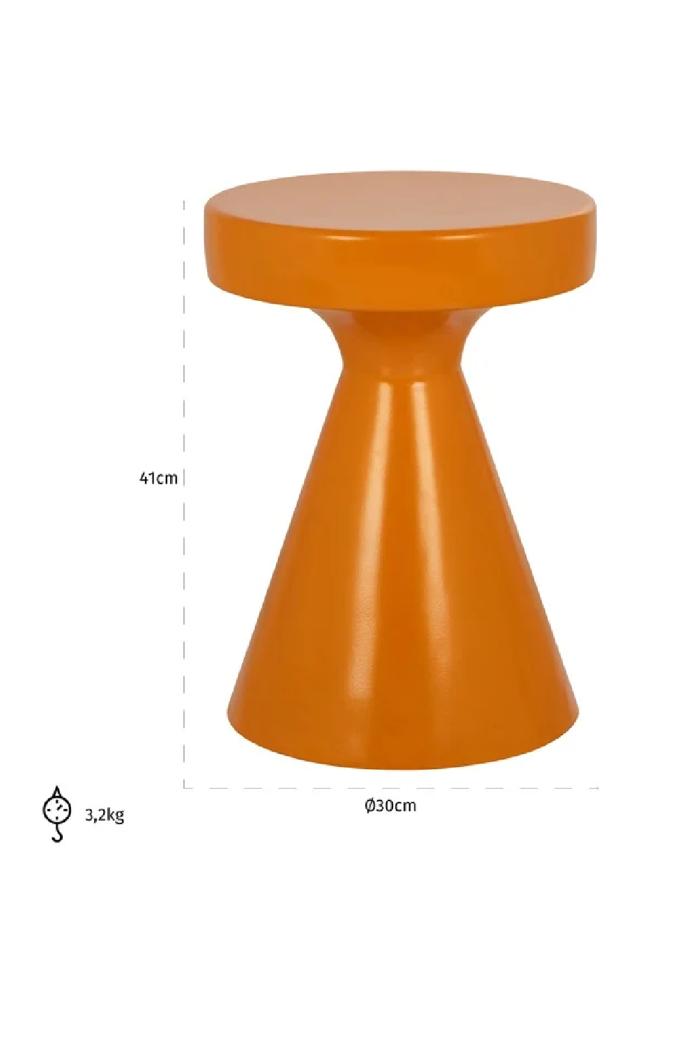 Orange Modern Side Table | OROA Kimble | Oroa.com