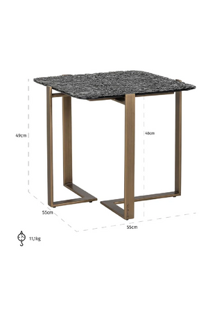 Textured Glass Side Table | Richmond Interiors Sterling | Oroa.com