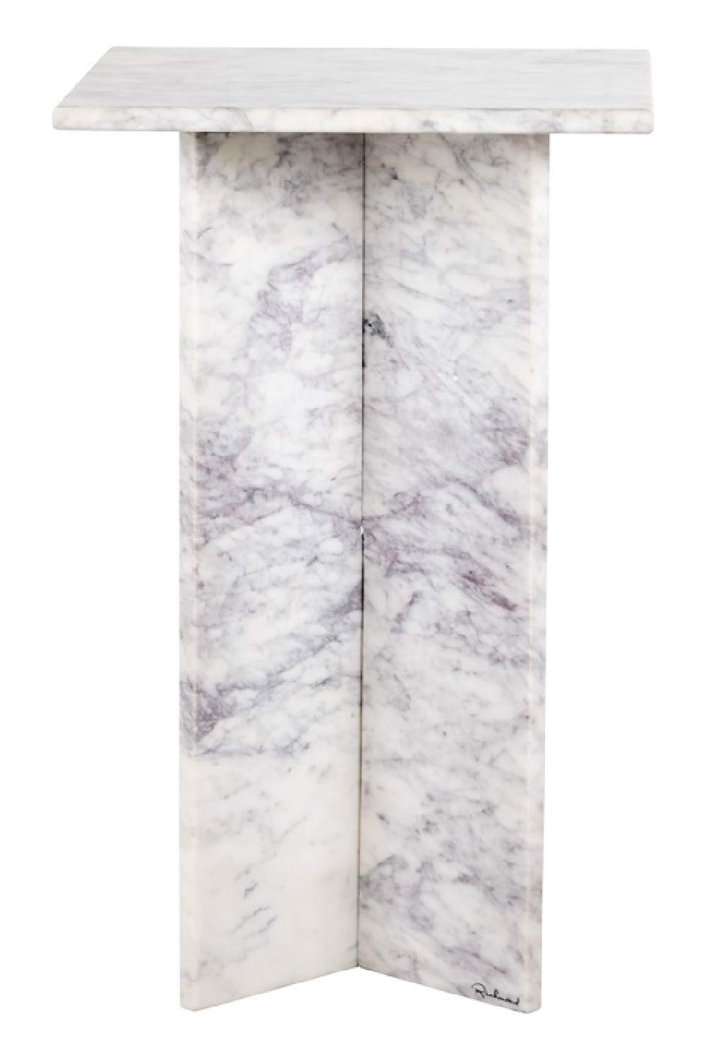 White Marble Square Side Table | Richmond Interiors Holmes | Oroa.com
