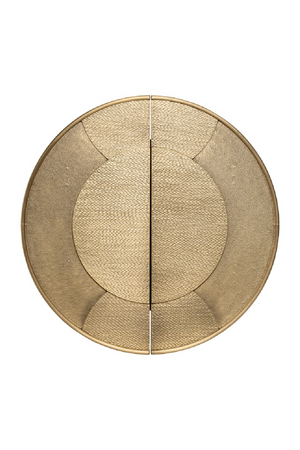 Circular Gold Wall Cabinet | Richmond Interiors Bowie | Oroa.com