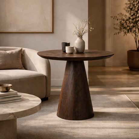   Wooden Pedestal Bistro Table | Oroa.com