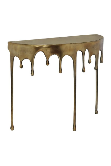 Gold Aluminium Console Table | Richmond Interiors Drops | Oroa.com