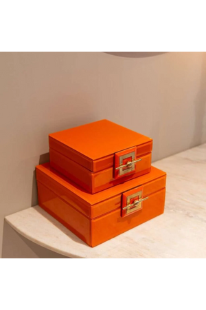 Orange Glass Jewelry Box | Richmond Interiors Bodine | Oroatrade.com