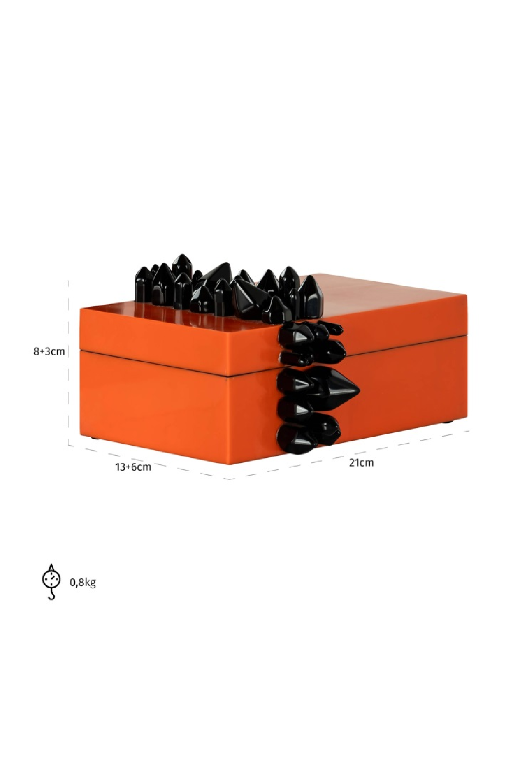 Orange Modern Jewelry Box | OROA Charline | Oroa.com