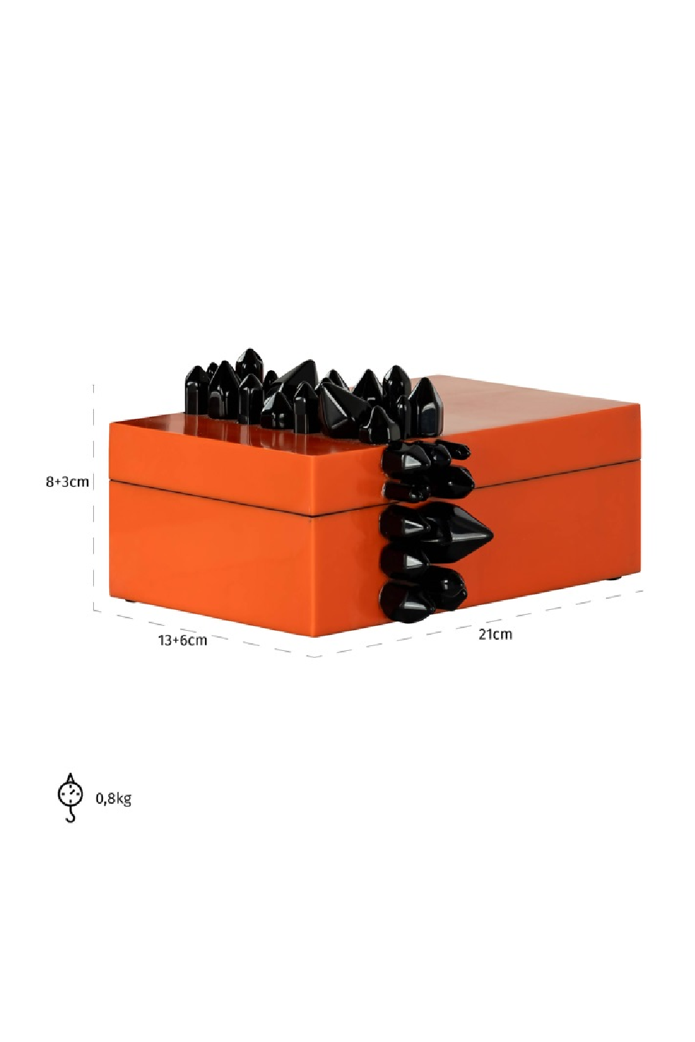 Orange Modern Jewelry Box | Richmond Interiors Charline | Oroa.com