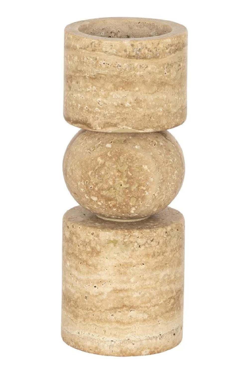 Beige Stone Candle Holder | Richmond Interiors Alaina | Oroa.com