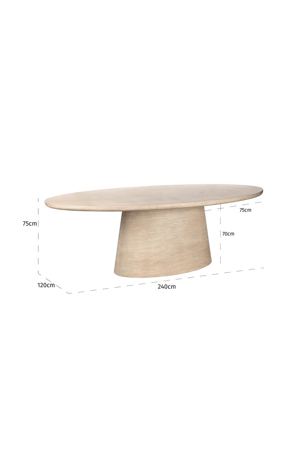 Travertine Organic Dining Table | OROA Fictus | Oroatrade.com