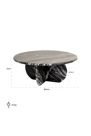 Sleek Black Marble Coffee Table | Richmond Interiors Bancroft | Oroatrade.com