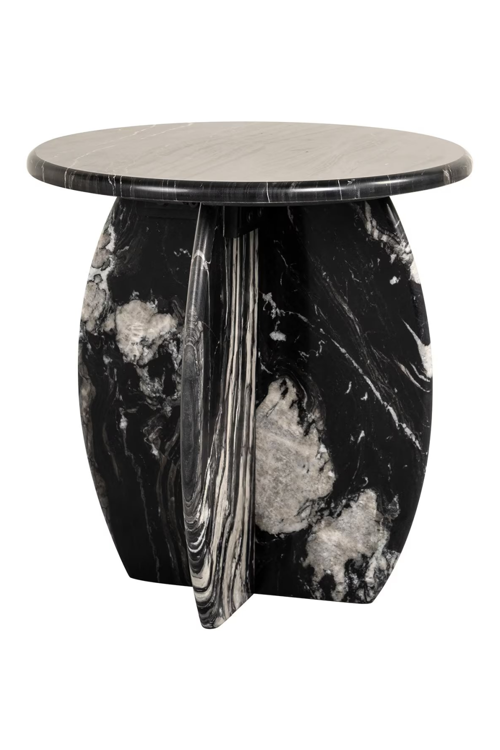 Black Marble Round End Table | OROA Bancroft | Oroa.com