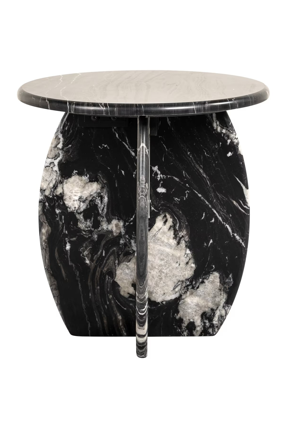 Black Marble Round End Table | OROA Bancroft | Oroa.com