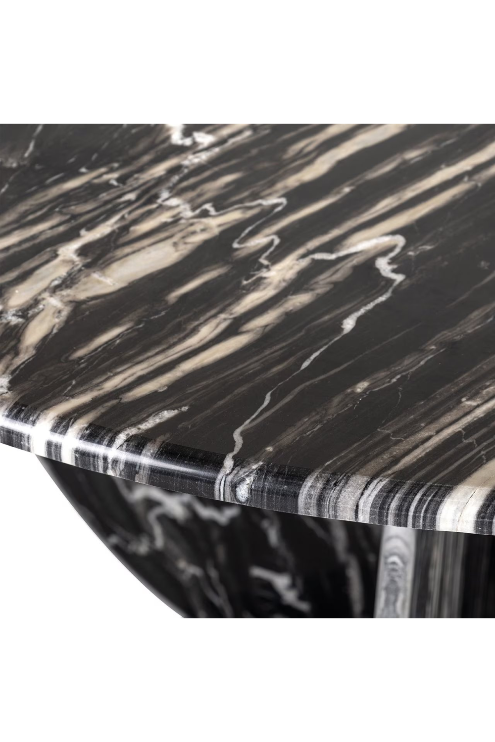 Black Marble Round Dining Table | OROA Bancroft | Oroa.com