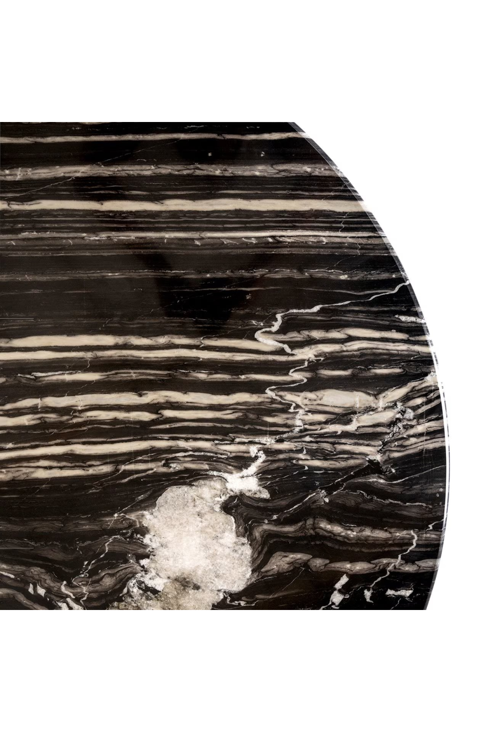 Black Marble Round Dining Table | OROA Bancroft | Oroa.com