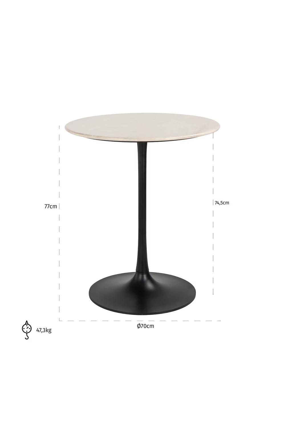 Minimalist Beige Marble Top | Richmond Interiors Tavolo | Oroa.com