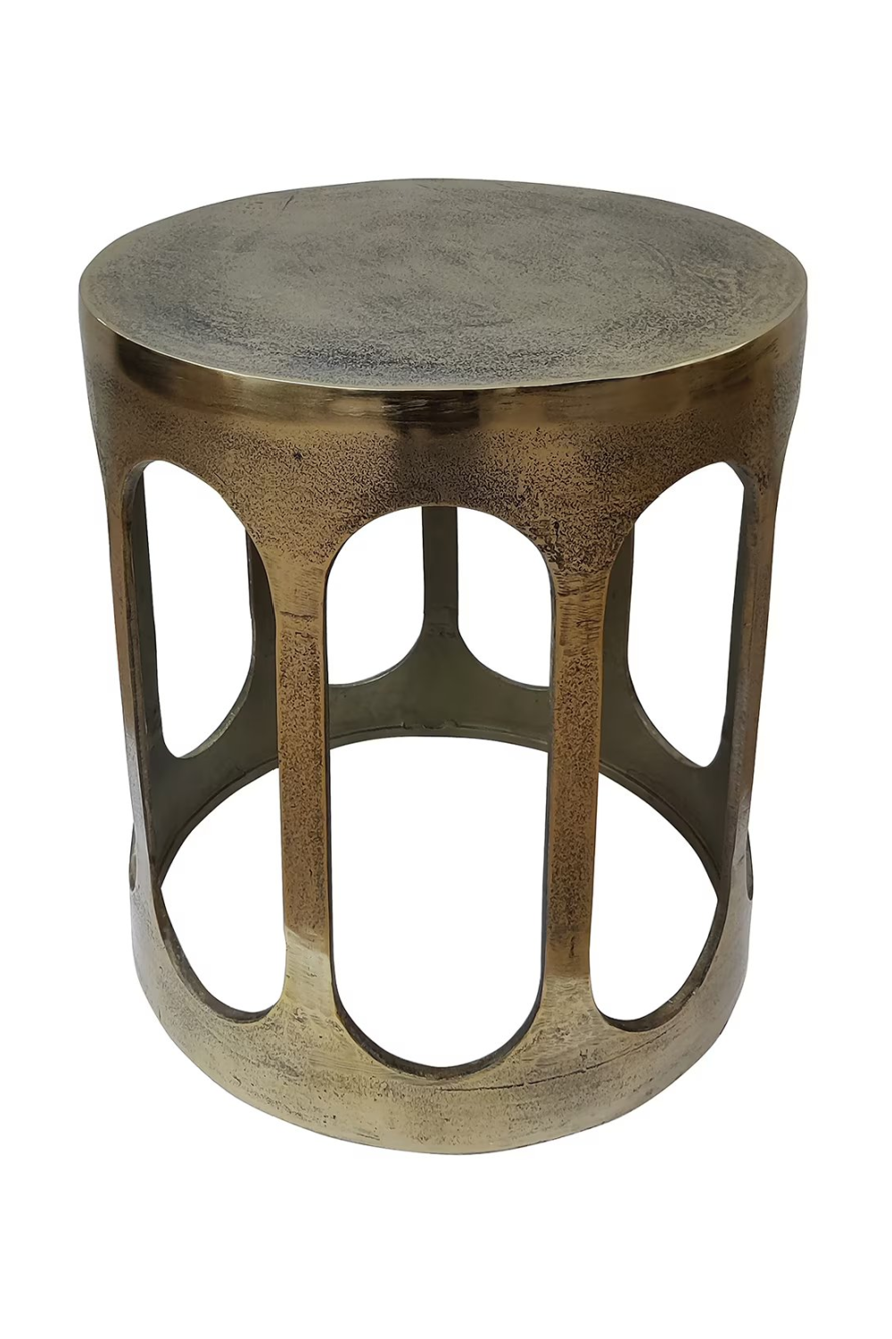 Gold Round End Table | OROA Du Pont | Oroa.com