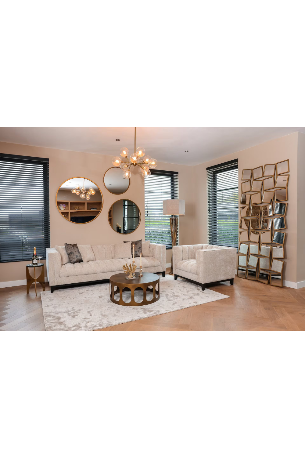 Gold Round Coffee Table | Richmond Interiors Du Pont | Oroa.com