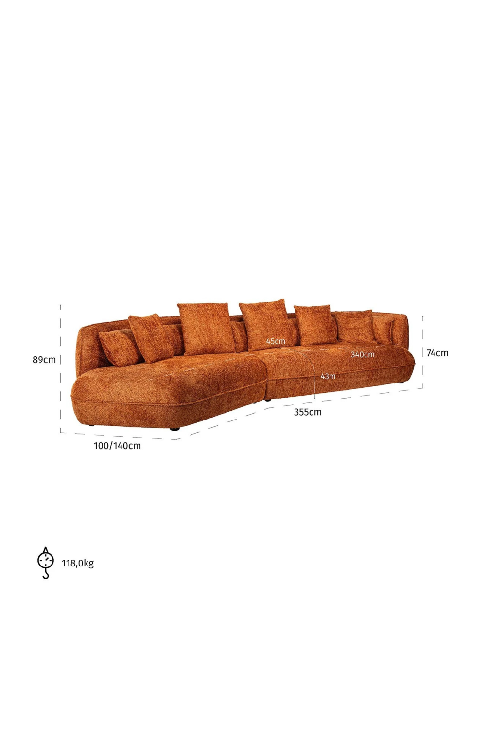 Modern Minimalist Sofa | OROA Rodina | Oroa.com