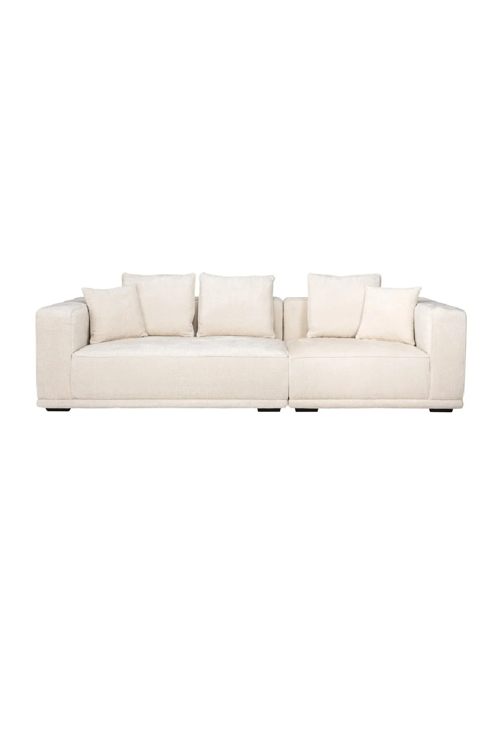Beige Chenille 3-Seater Sofa | OROA Lusso | Oroa.com