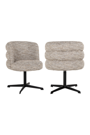 Beige Curved-Back Swivel Chair | Richmond Interiors Chadwick | Oroa.com