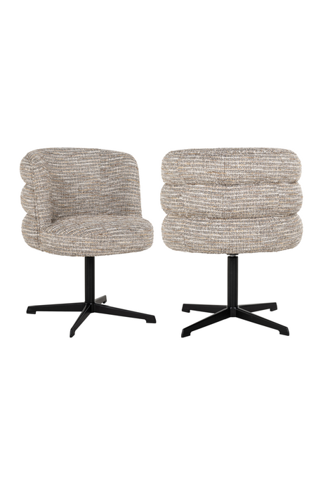 Beige Curved-Back Swivel Chair | Richmond Interiors Chadwick | Oroa.com