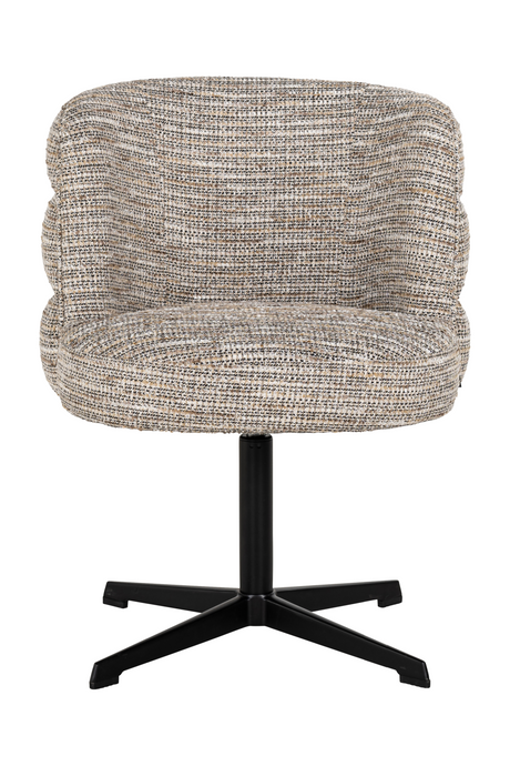 Beige Curved-Back Swivel Chair | Richmond Interiors Chadwick | Oroa.com