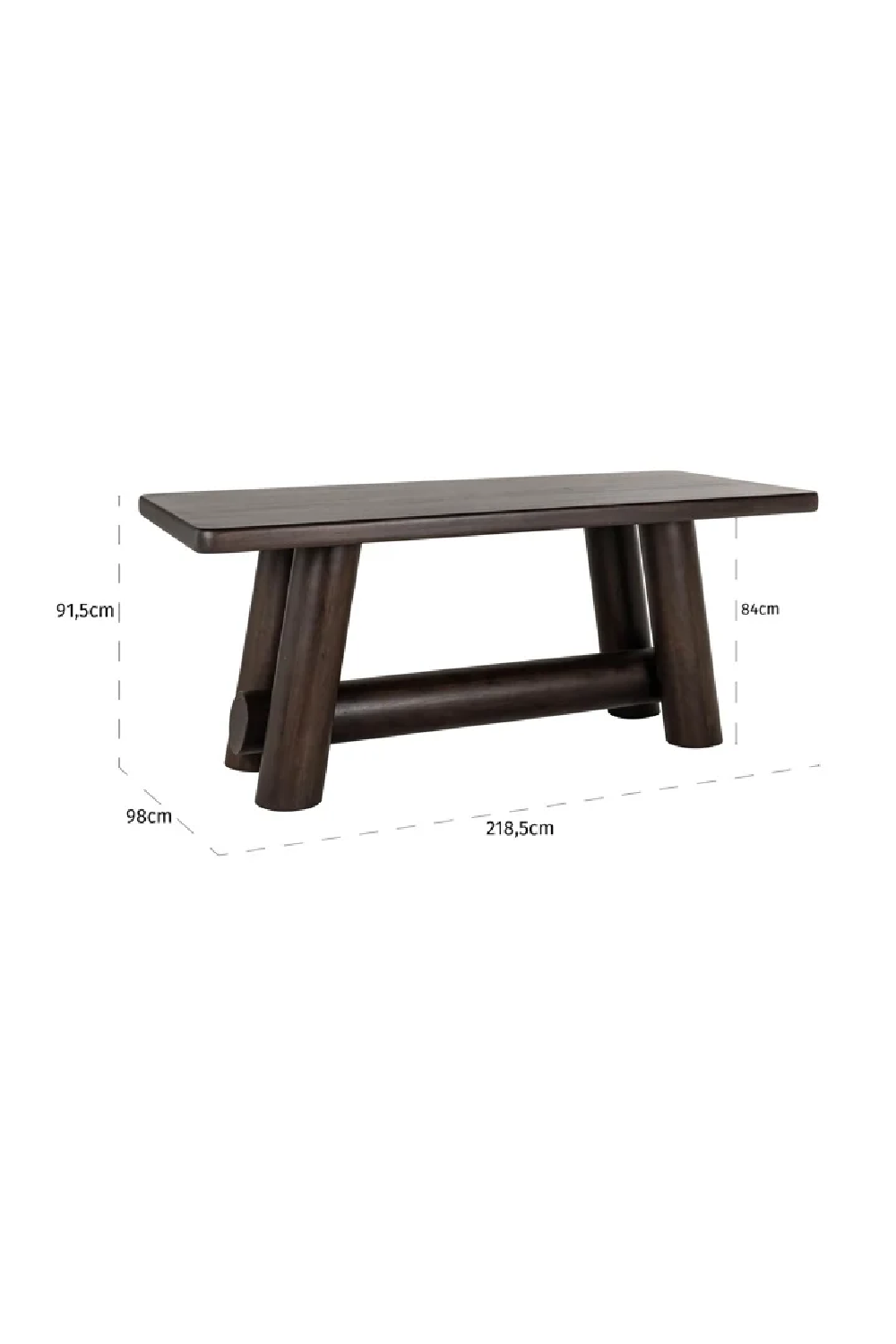 Brown Acacia Counter Table | Richmond Interiors Menara | Oroa.com