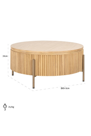 Natural Oak Round Coffee Table | Richmond Interiors Belfort | Oroa.com