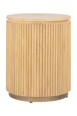 Natural Oak Cylindrical Side Table | Richmond Interiors Belfort | Oroa.com