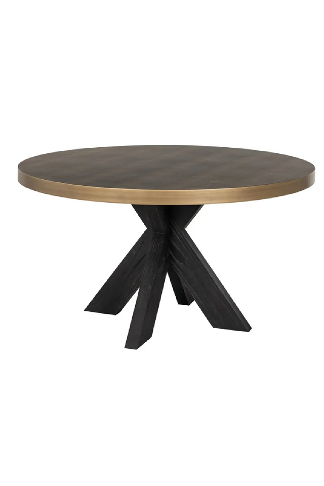 Leather Round Dining Table | Richmond Interiors Bloomville | Oroa.com