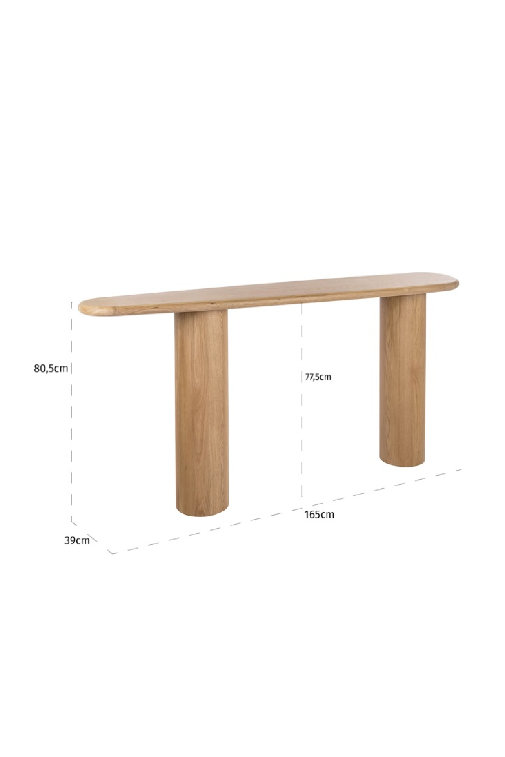 Natural Oak Console Table | OROA Oakley | Oroa.com